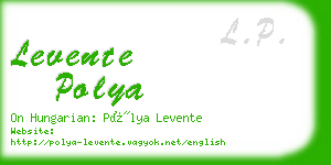 levente polya business card